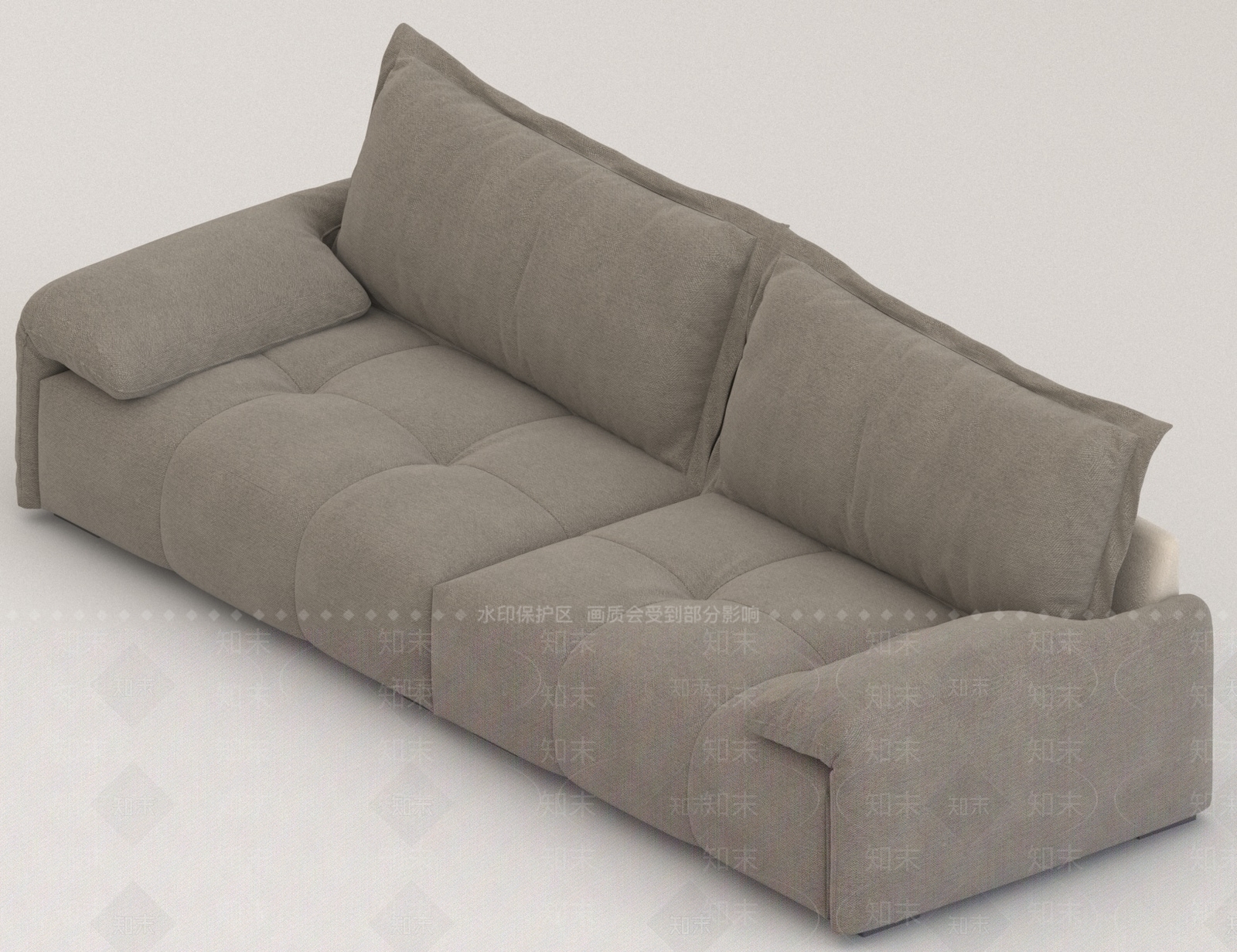现代双人沙发3D模型下载【ID:1187057813】