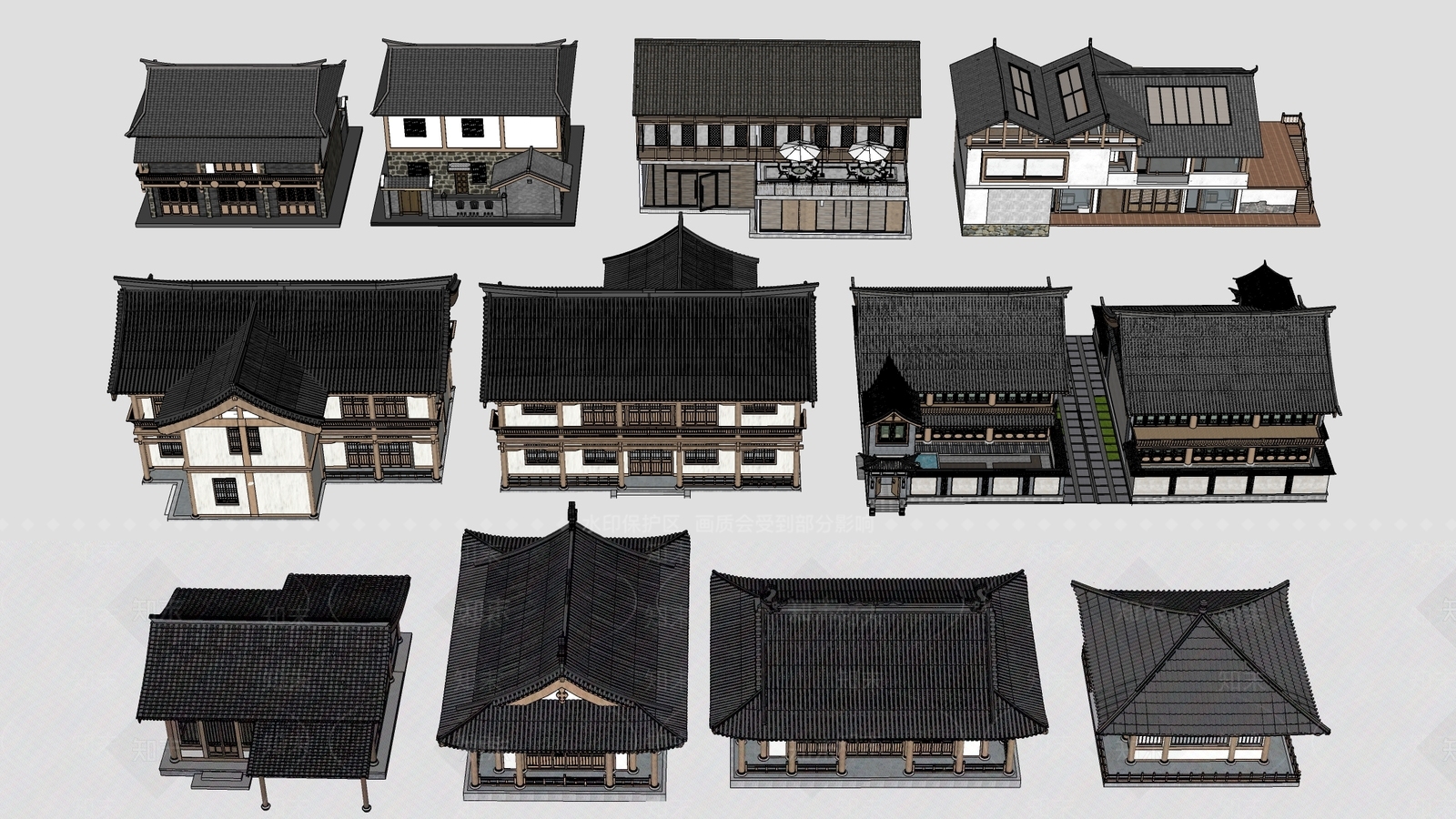 现代其他景观小建筑SU模型下载【ID:1187059065】