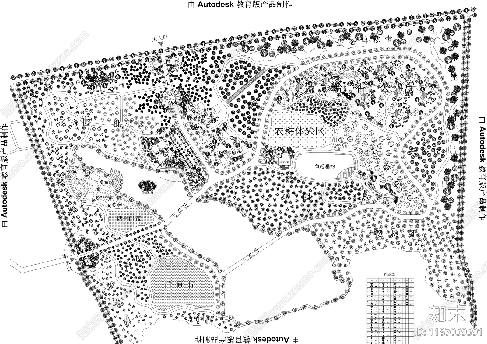 景观平面图cad施工图下载【ID:1187059591】