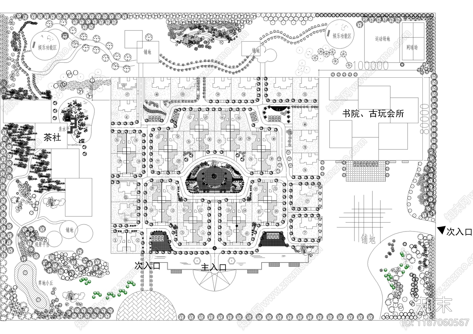 景观平面图施工图下载【ID:1187060567】