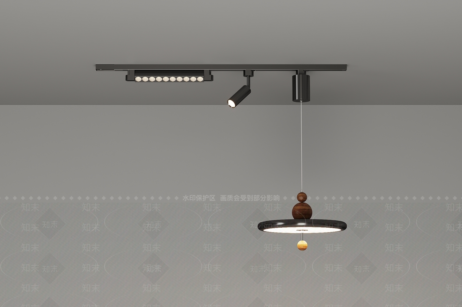 现代灯具组合3D模型下载【ID:1187061838】