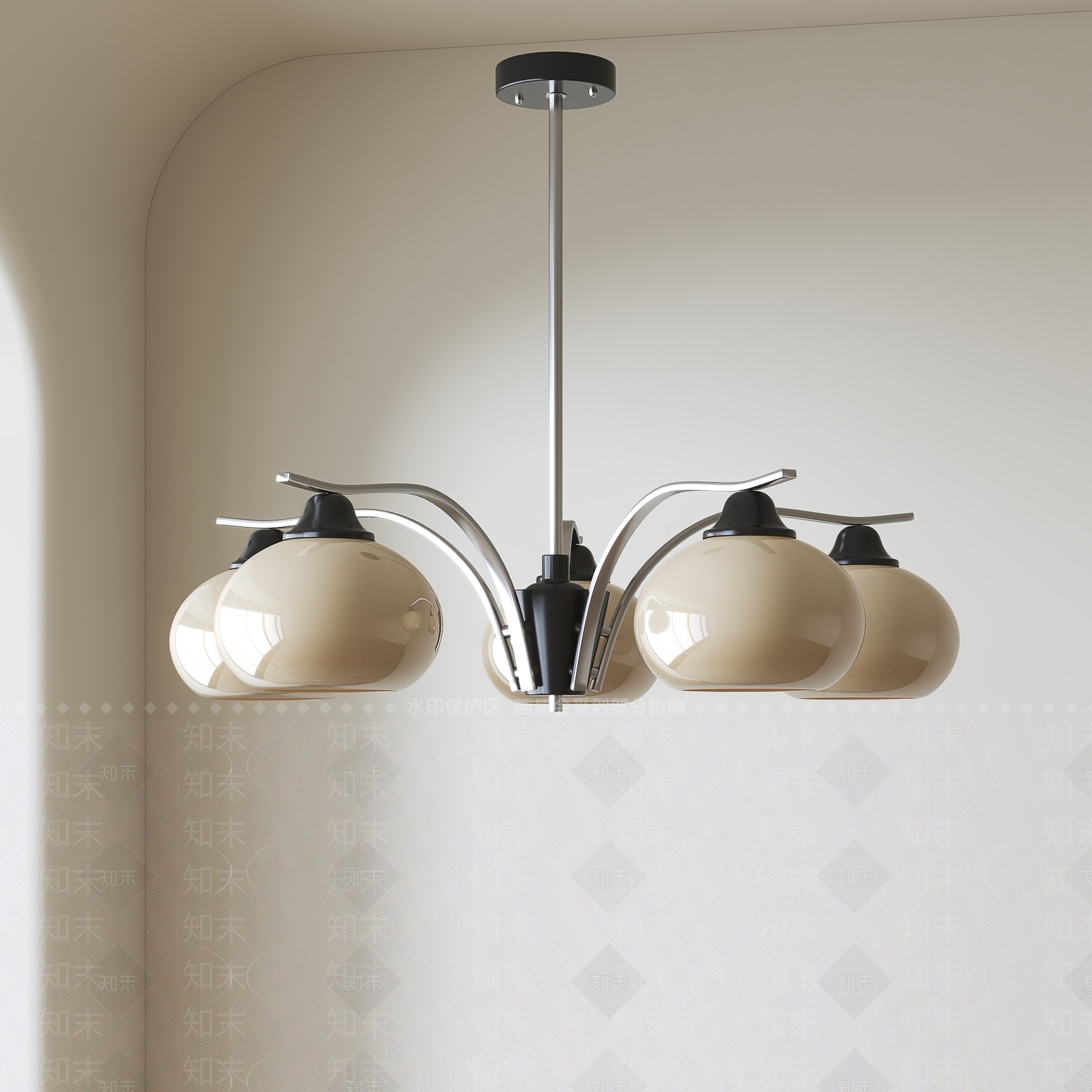 法式中古客厅吊灯3D模型下载【ID:1187064273】