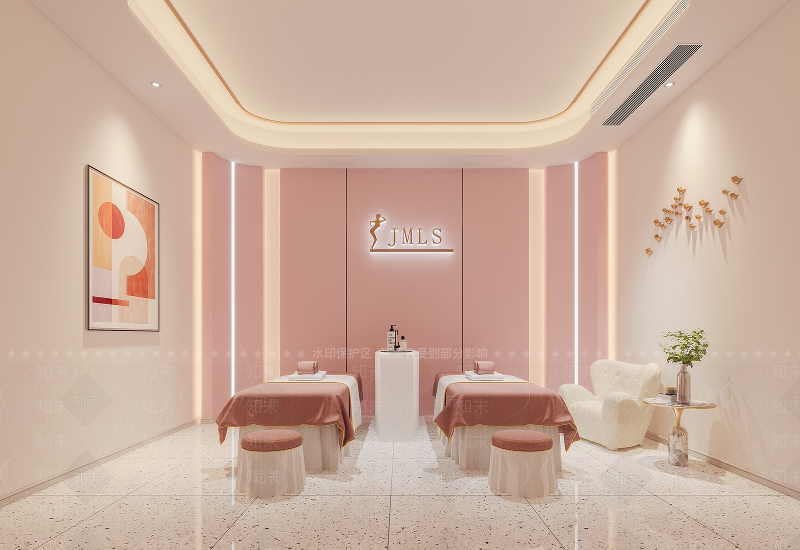 现代足浴店3D模型下载【ID:1187067531】