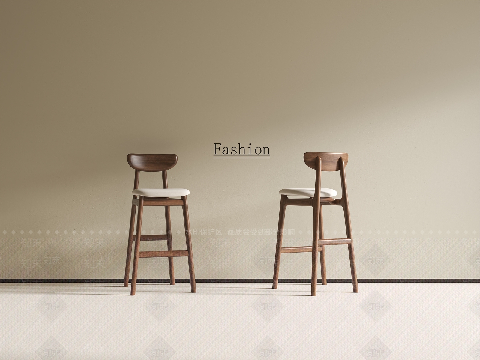 新中式复古吧椅3D模型下载【ID:1187068846】