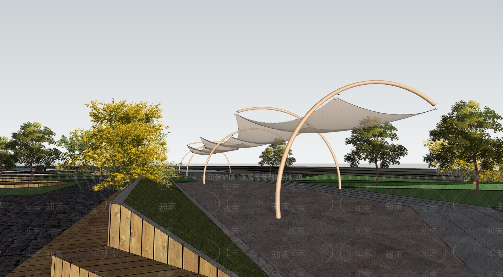 现代商业景观SU模型下载【ID:1187070835】