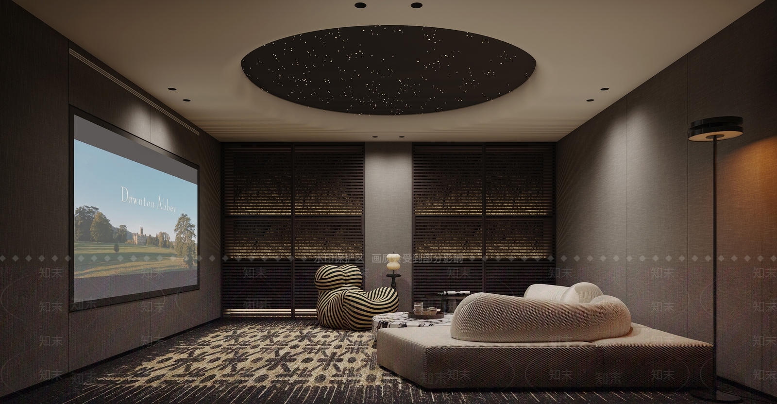 现代侘寂影音室3D模型下载【ID:1187070925】