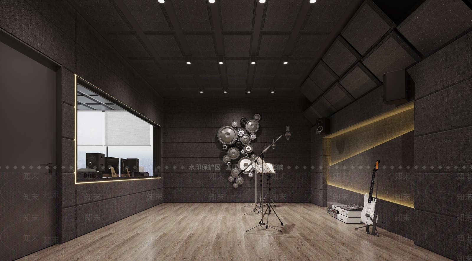 现代影音室3D模型下载【ID:1215038321】