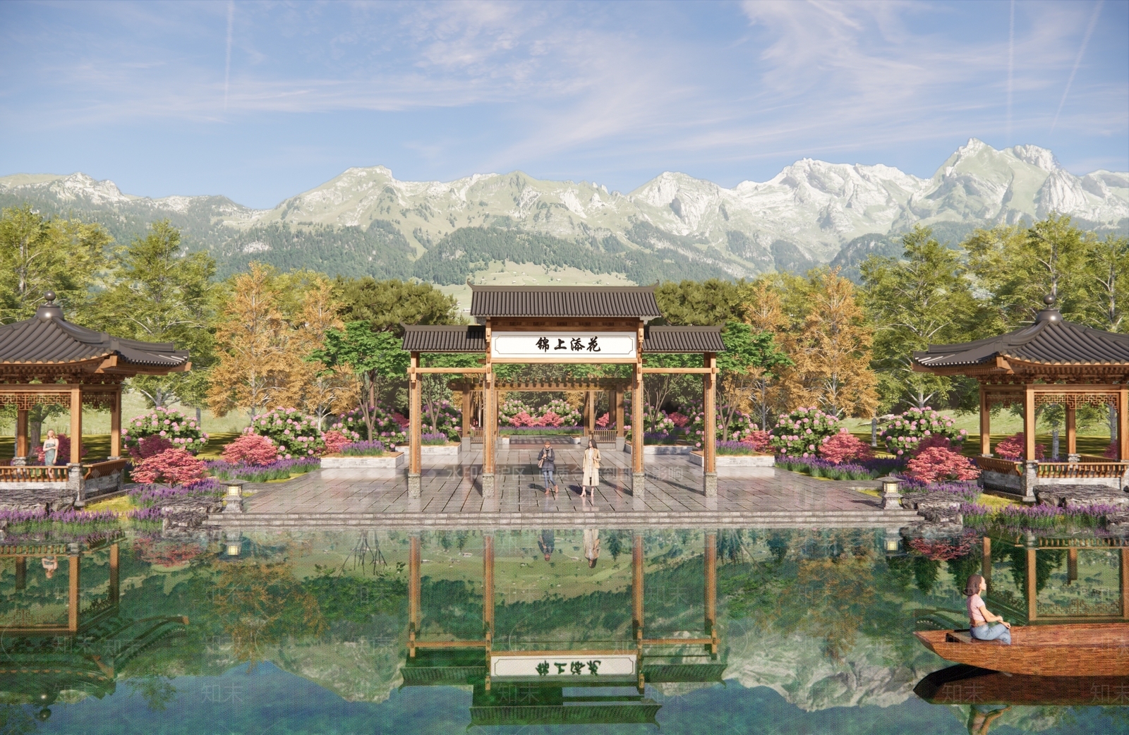 现代新中式牌坊牌楼SU模型下载【ID:1187072616】
