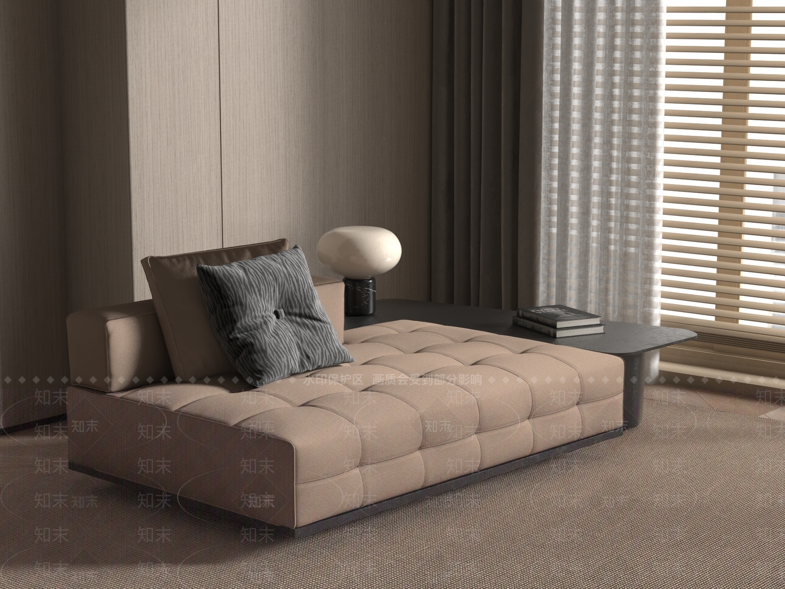现代沙发凳3D模型下载【ID:1187077422】