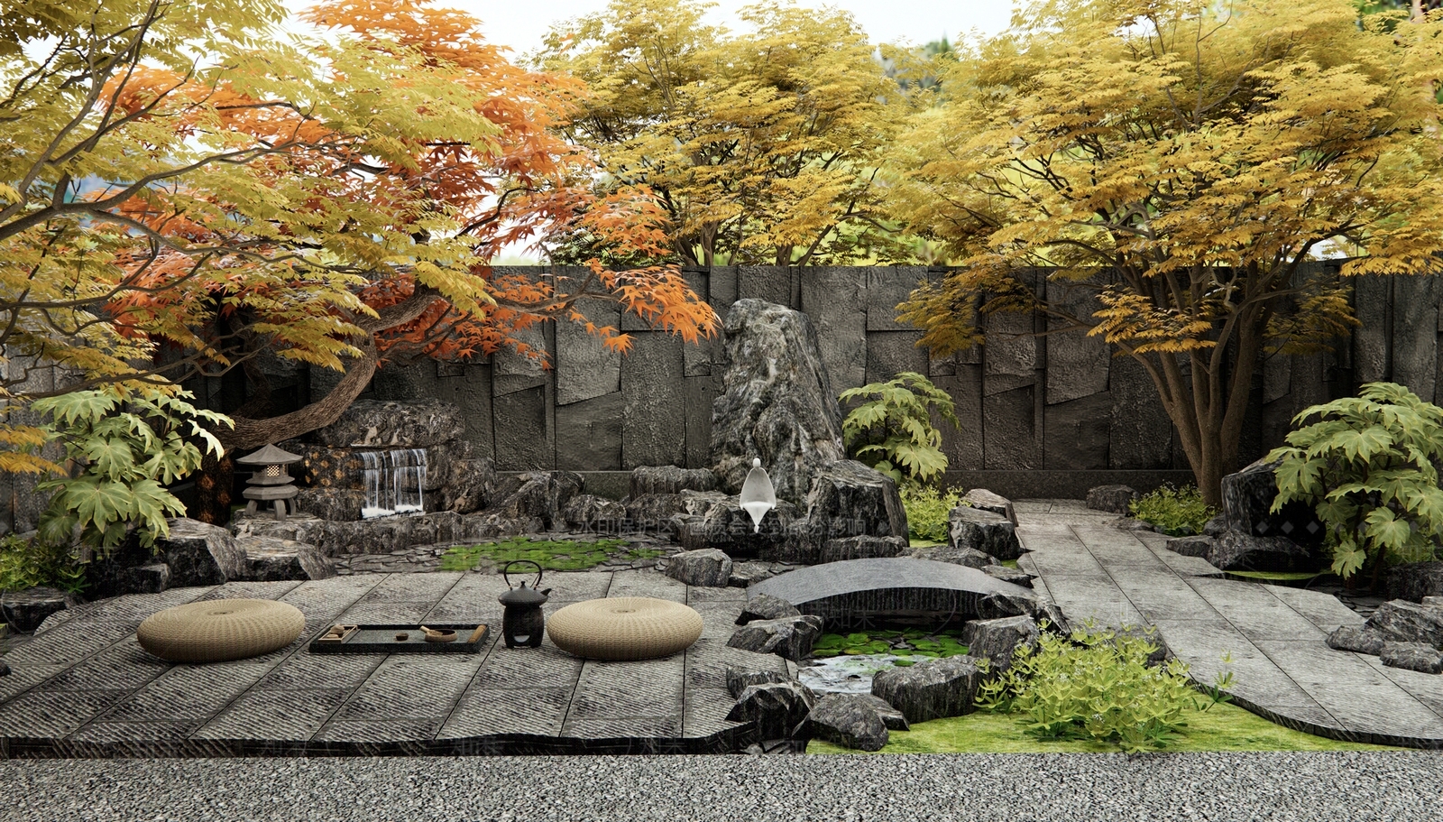新中式庭院3D模型下载【ID:1187077891】