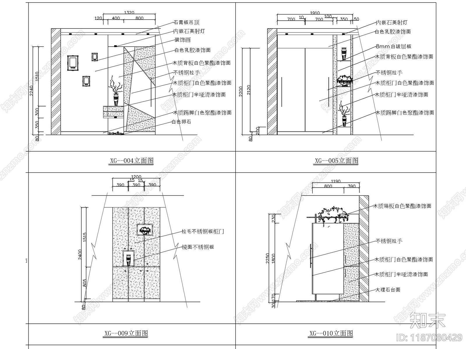 2025最新玄关衣帽柜CAD图库cad施工图下载【ID:1187080429】