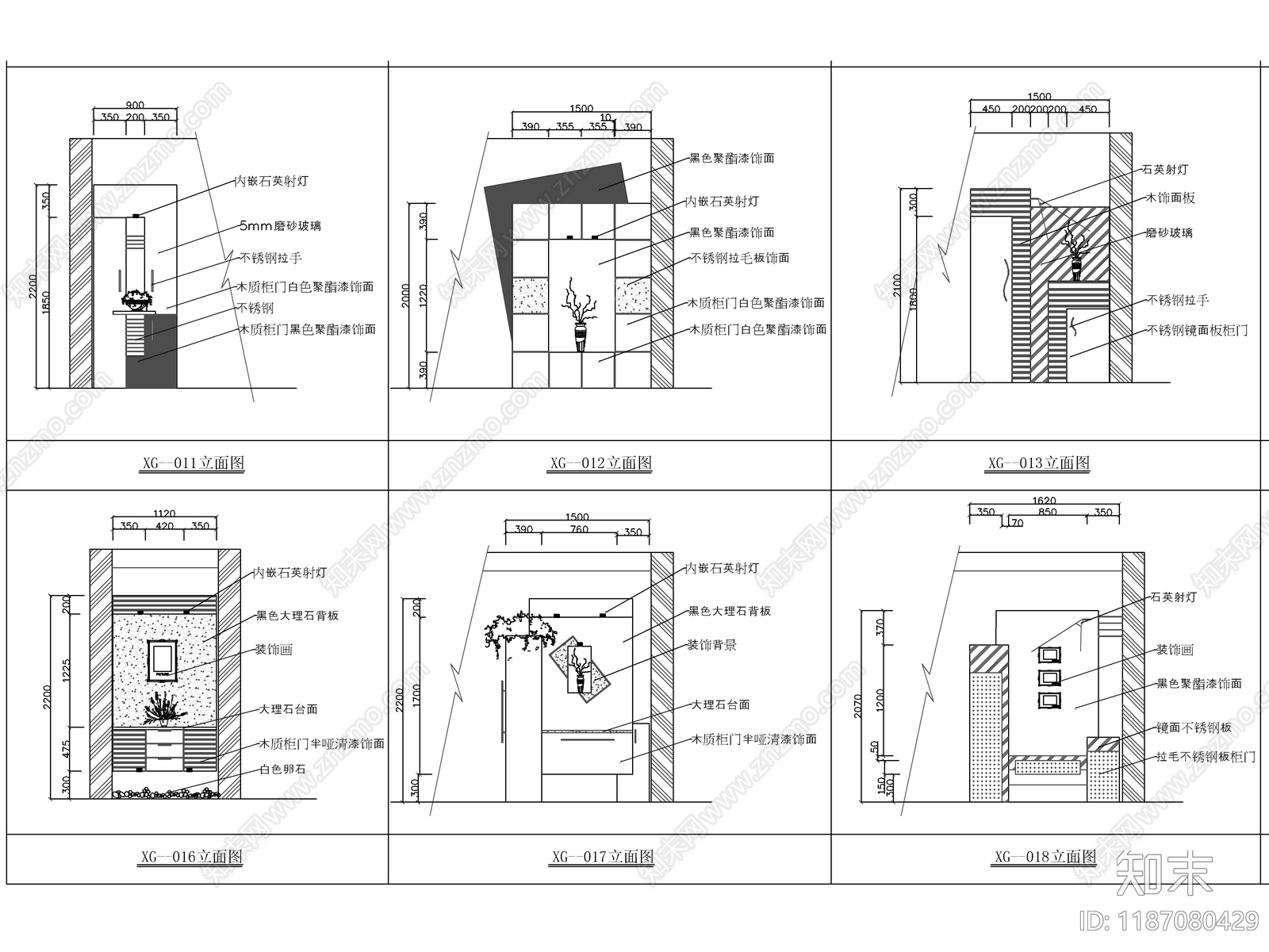 2025最新玄关衣帽柜CAD图库cad施工图下载【ID:1187080429】