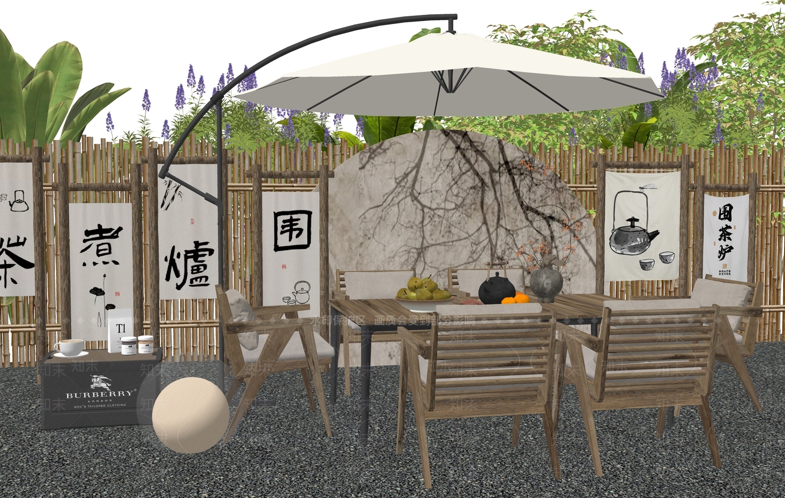 现代户外桌椅SU模型下载【ID:1187080005】