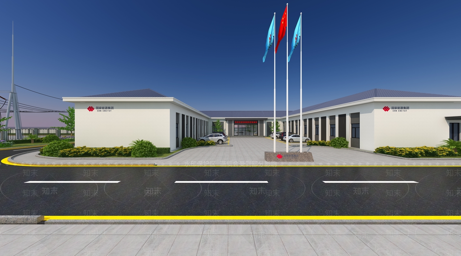 现代鸟瞰规划3D模型下载【ID:1187083079】