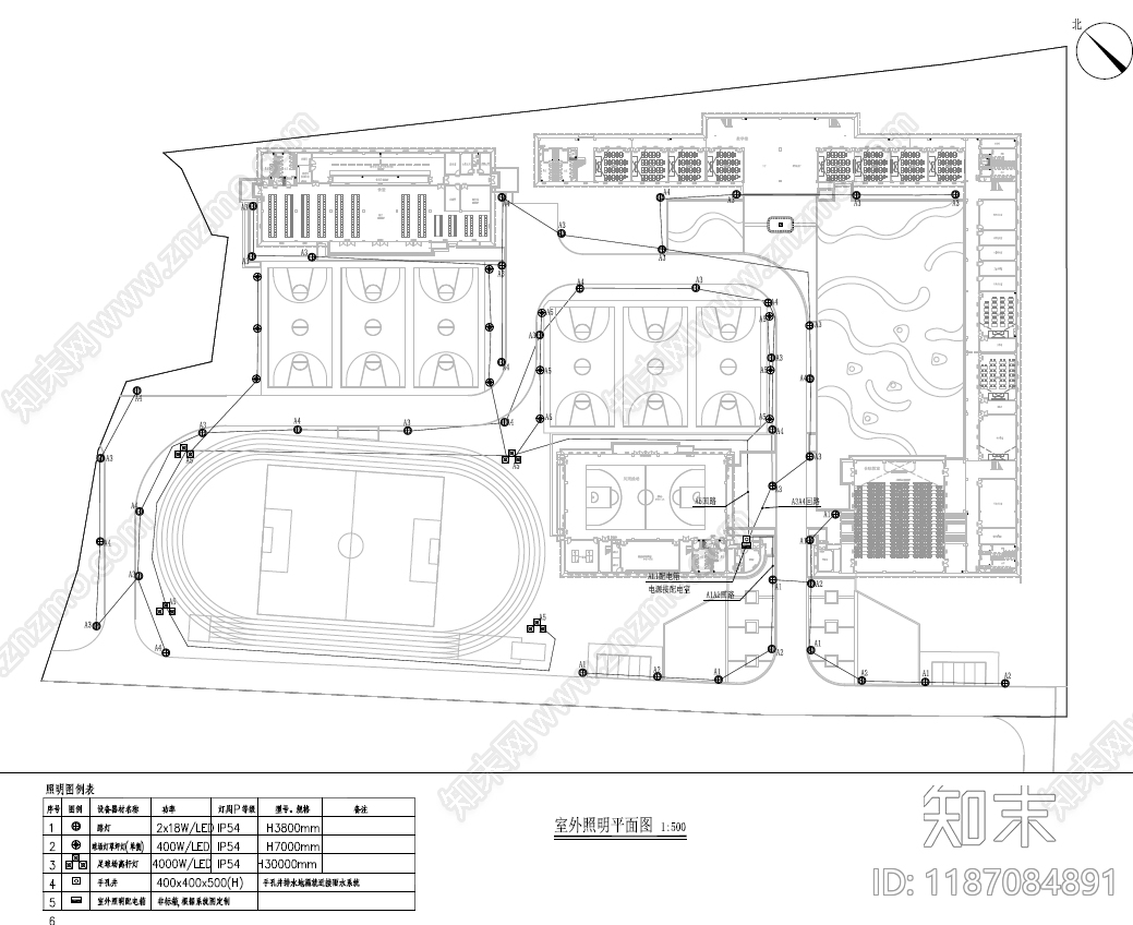 现代校园景观cad施工图下载【ID:1187084891】