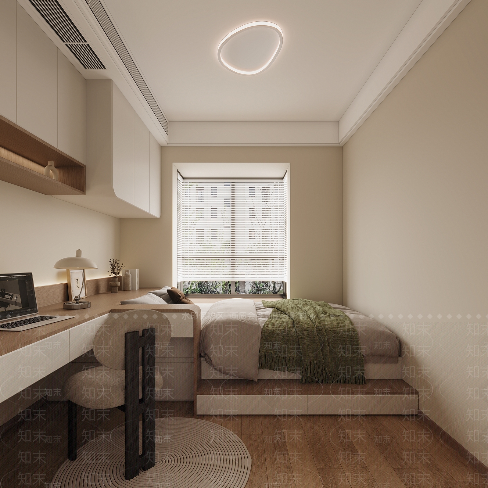 现代榻榻米卧室3D模型下载【ID:1187085511】