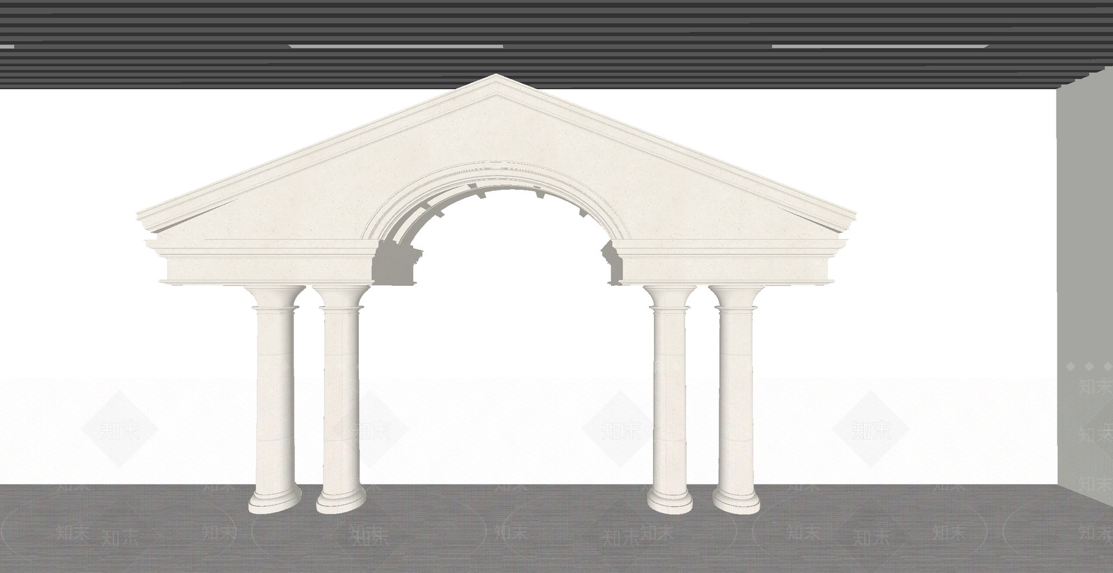 欧式教堂建筑SU模型下载【ID:1187092530】