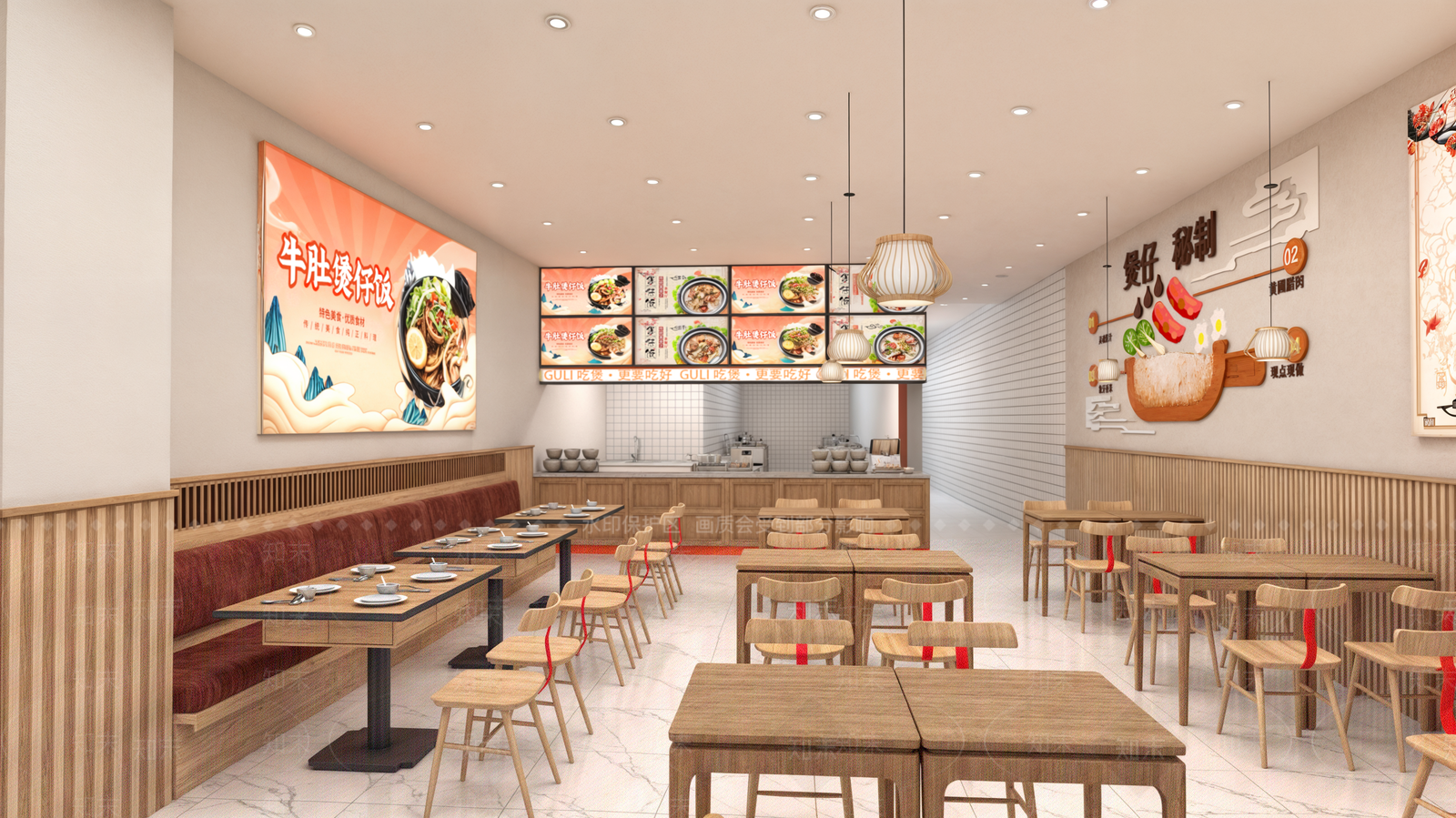现代快餐店SU模型下载【ID:1187093942】