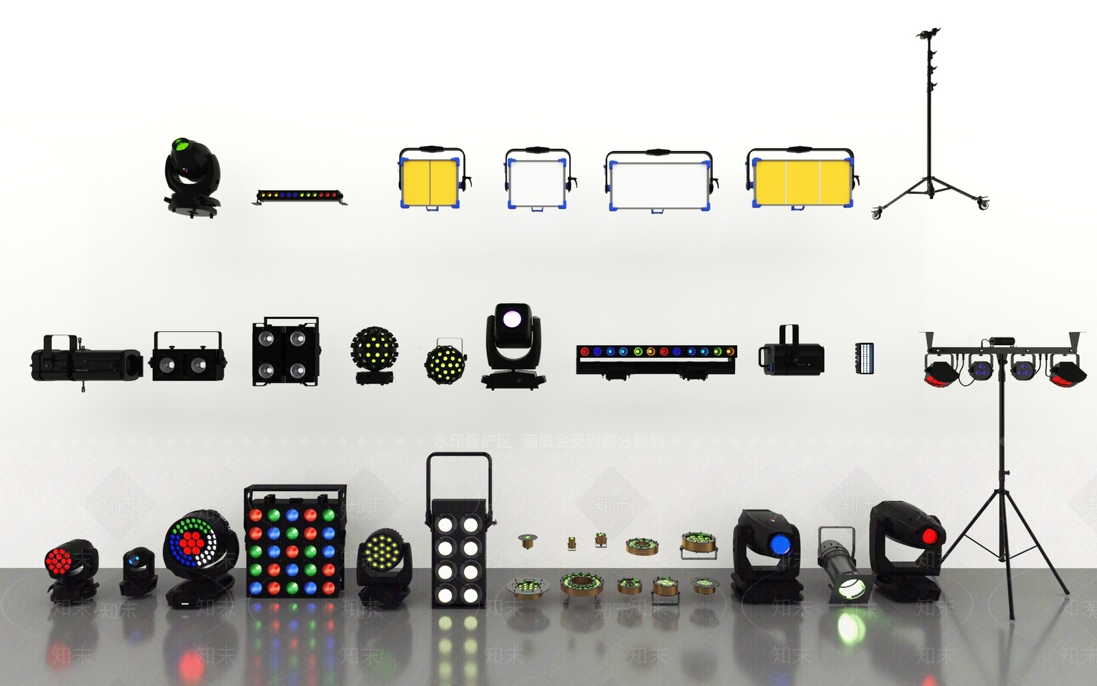 现代舞台灯SU模型下载【ID:1187094753】