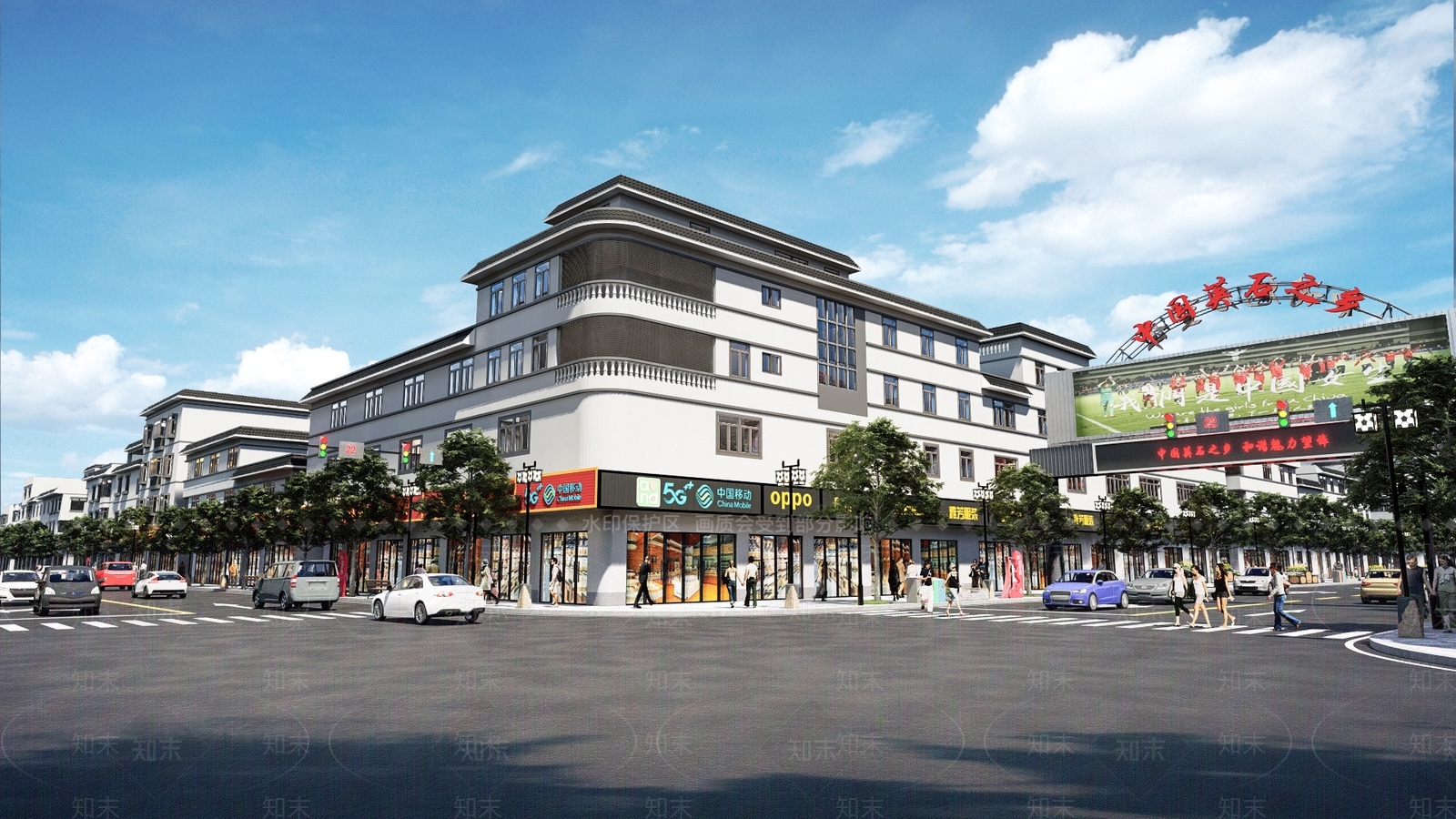 新中式商业景观SU模型下载【ID:1187096340】