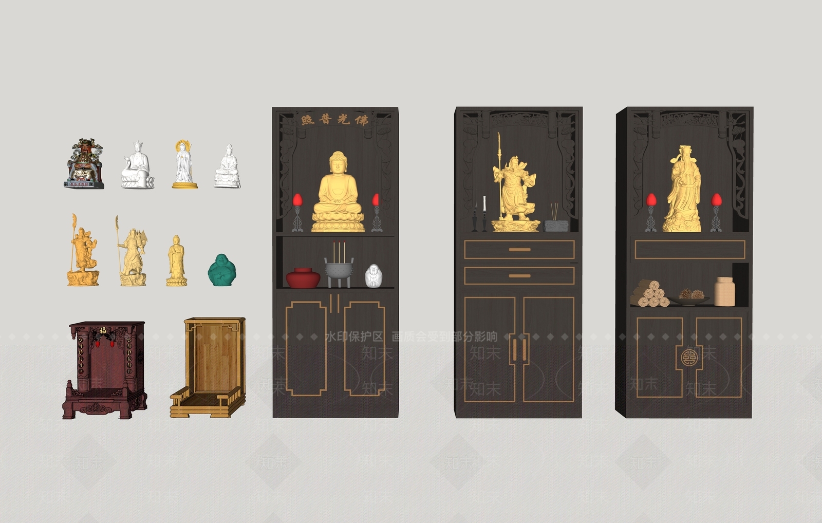 新中式佛像SU模型下载【ID:1187109465】