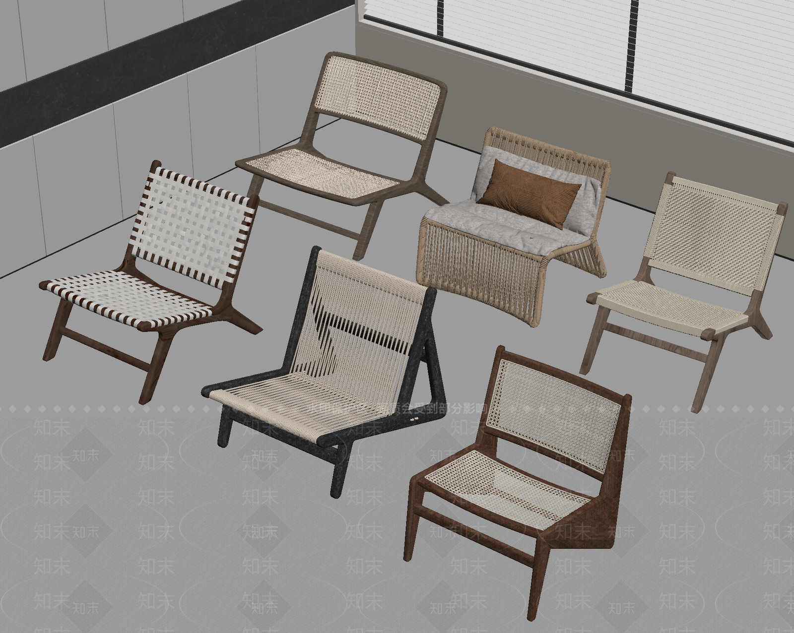 现代户外椅SU模型下载【ID:1187105649】