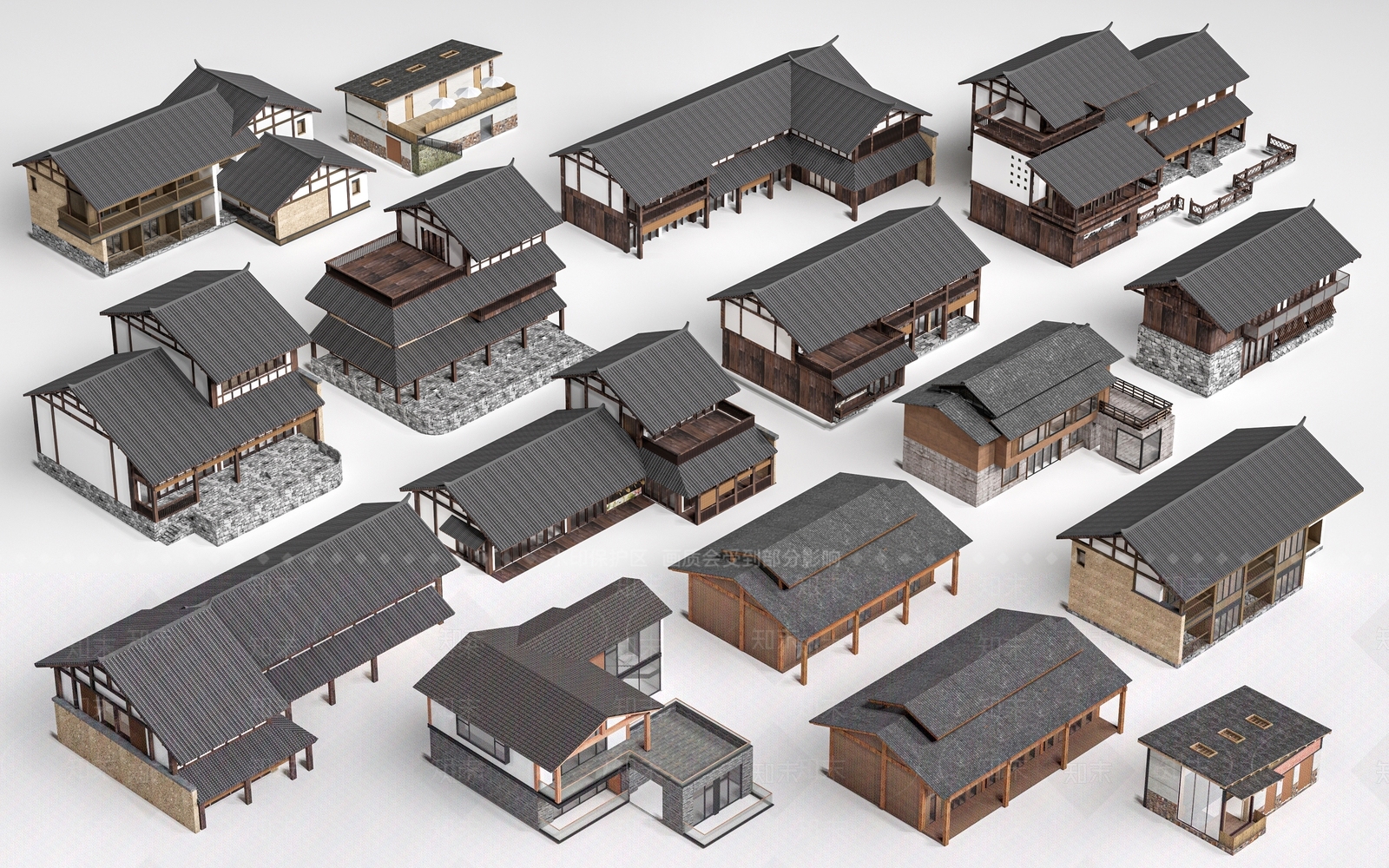 现代艺术风格建筑3D模型下载【ID:1187106458】