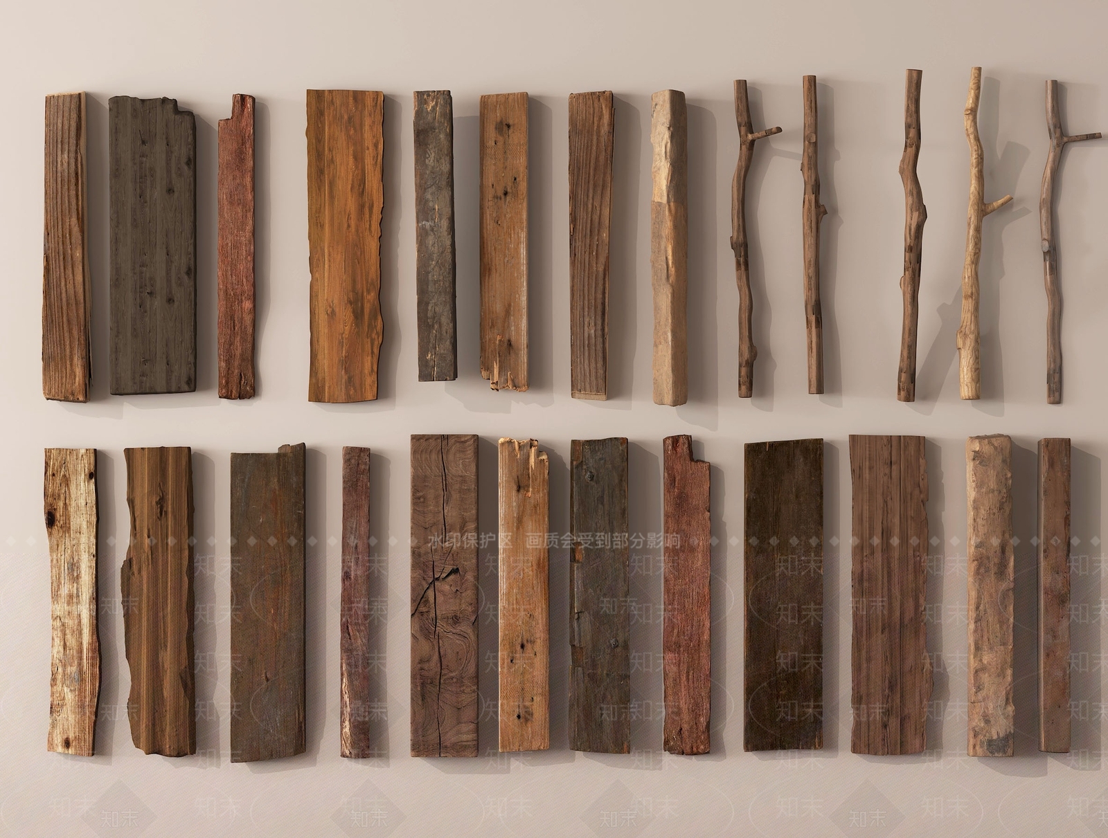 现代木头木板3D模型下载【ID:1187109267】