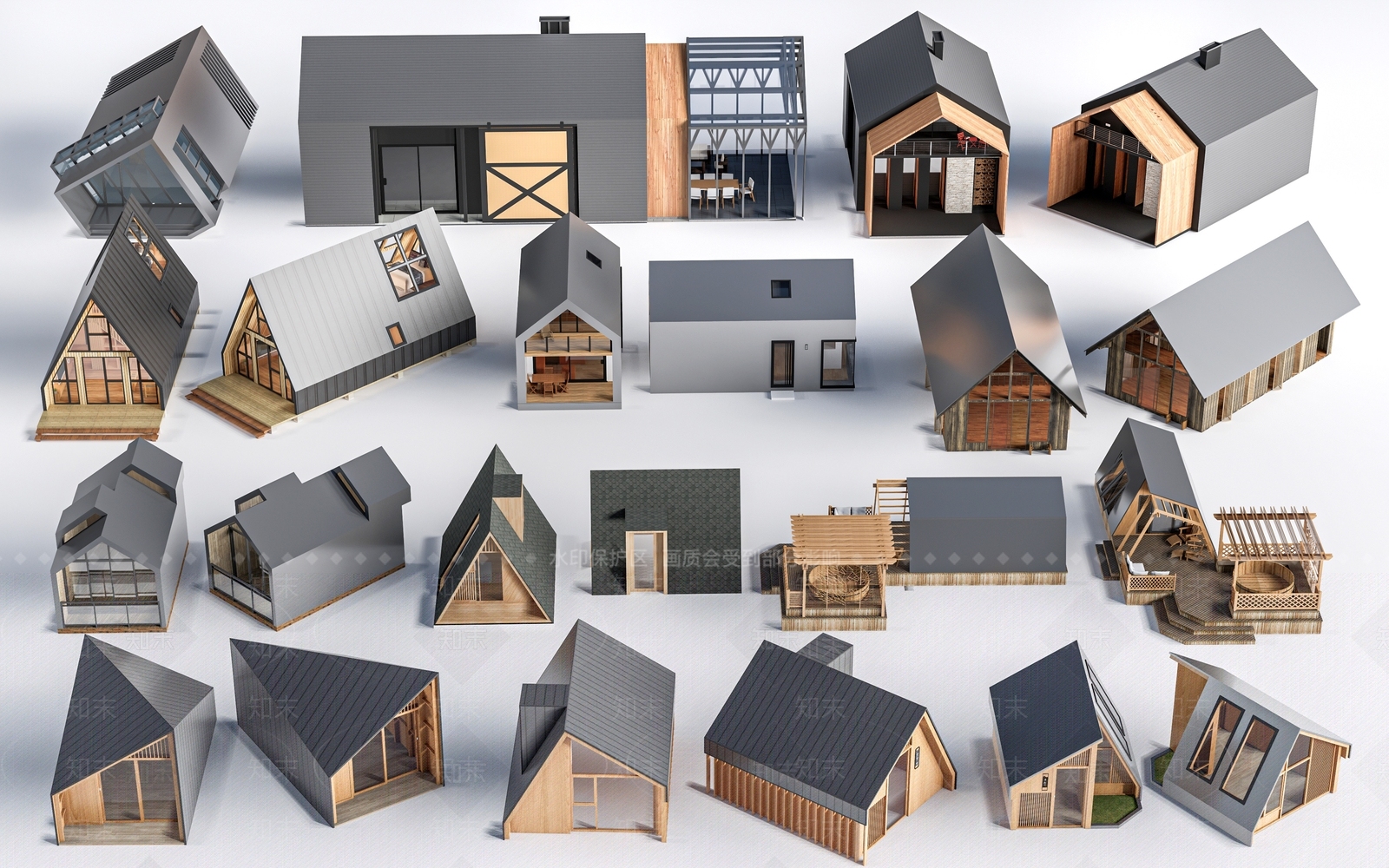 现代艺术风格建筑3D模型下载【ID:1187109240】