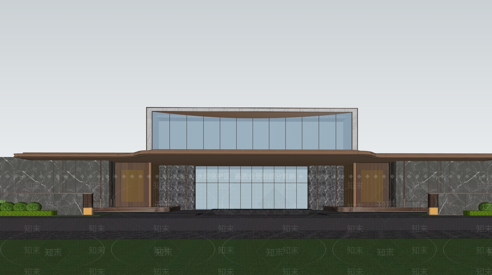 现代小区建筑SU模型下载【ID:1187110555】