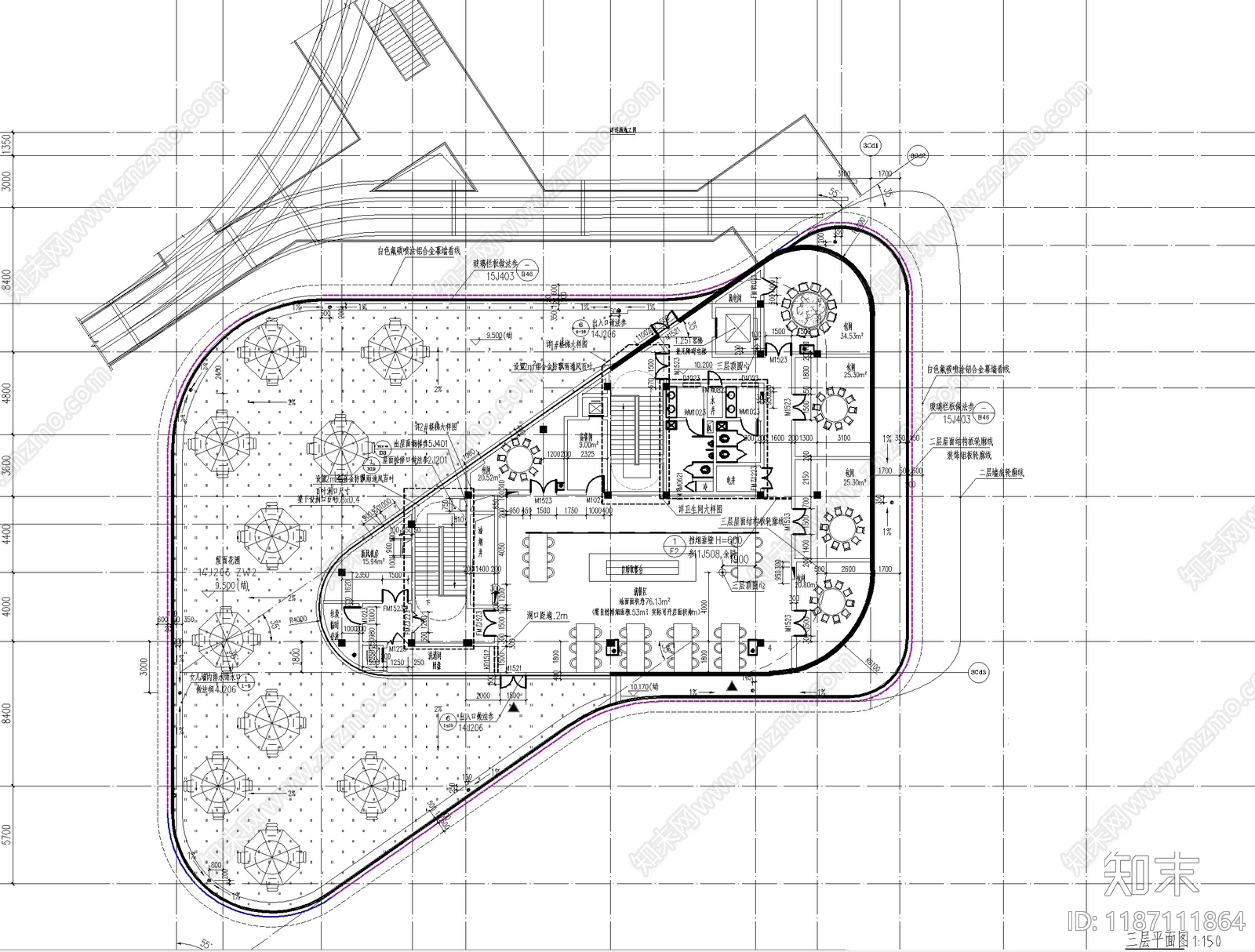 现代其他公共建筑cad施工图下载【ID:1187111864】