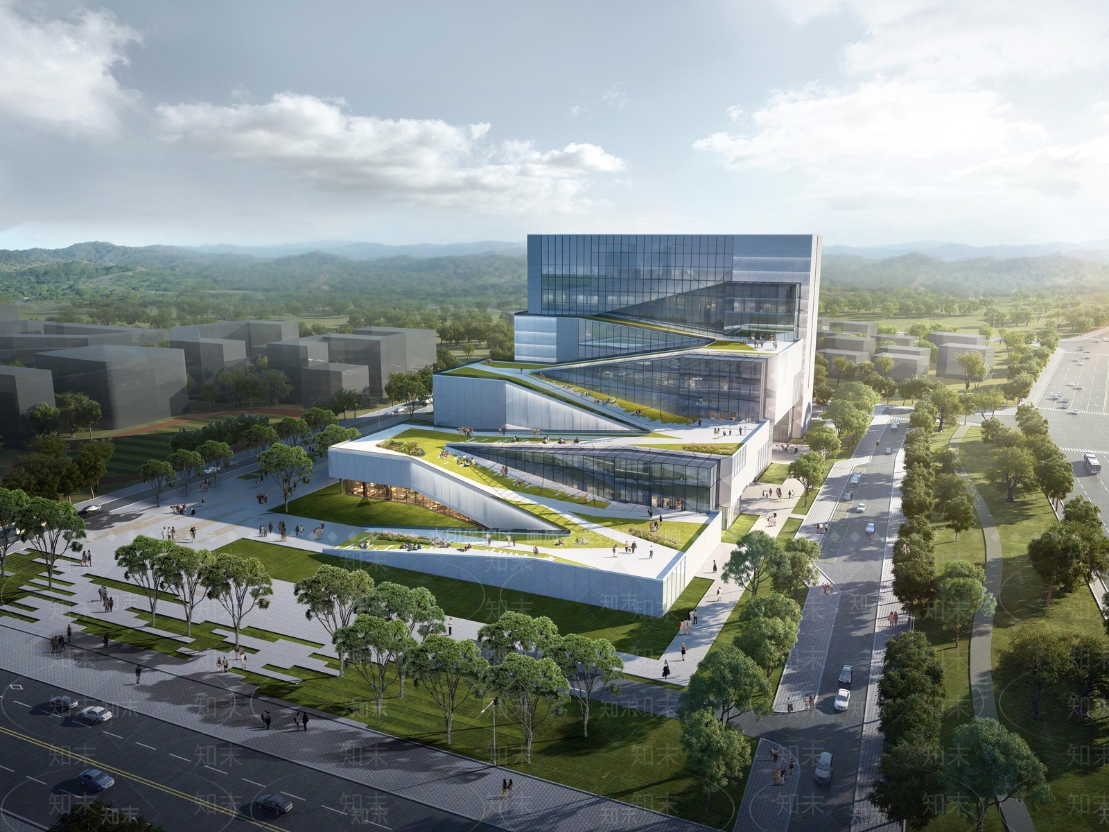 现代公共建筑SU模型草图
