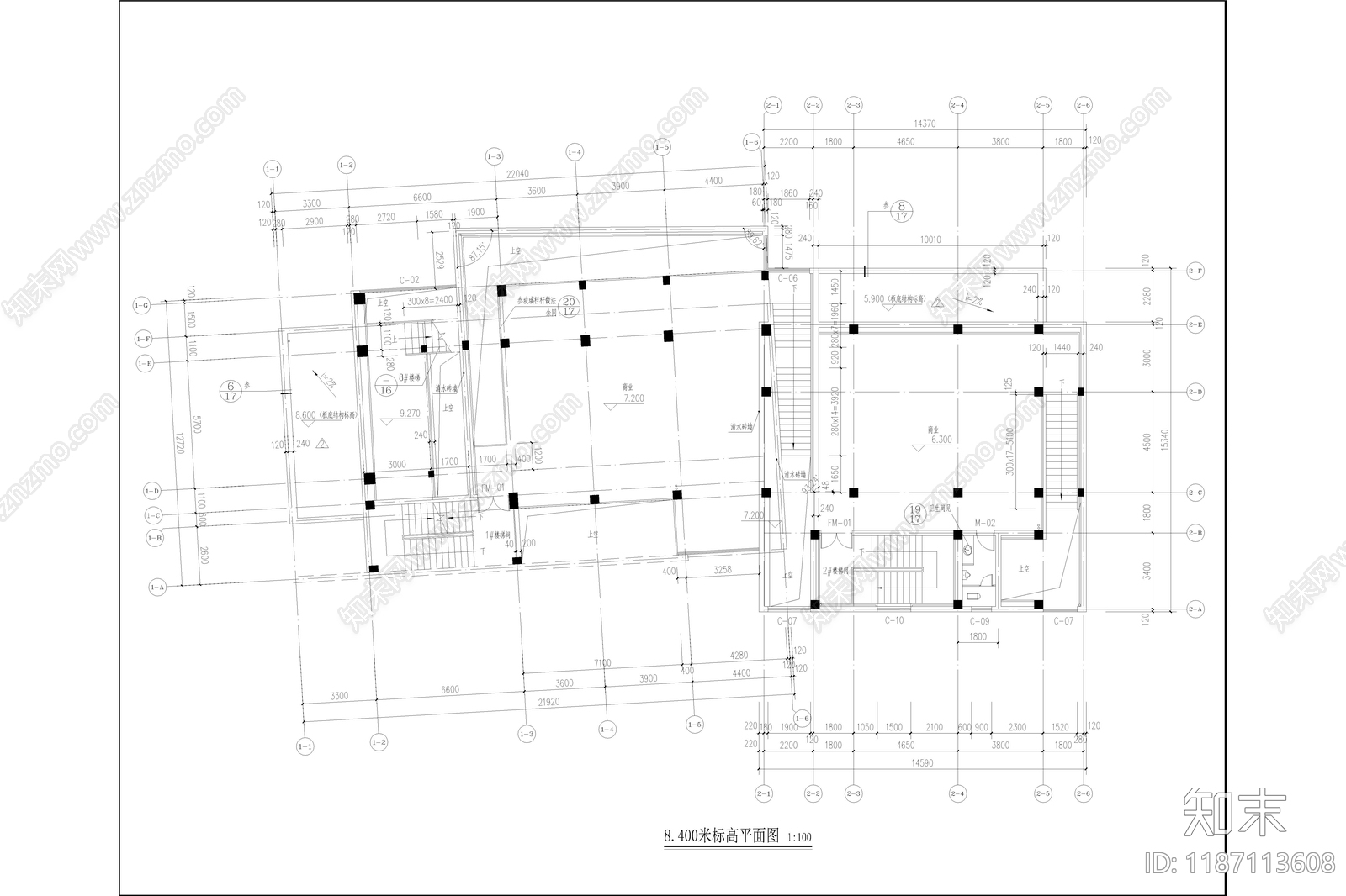 现代简约行政机构建筑cad施工图下载【ID:1187113608】