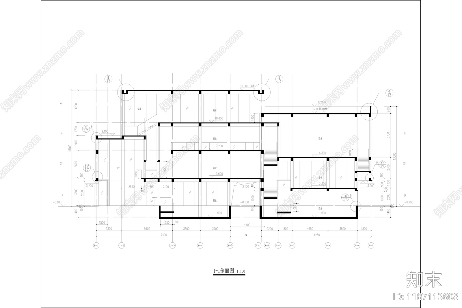 现代简约行政机构建筑cad施工图下载【ID:1187113608】