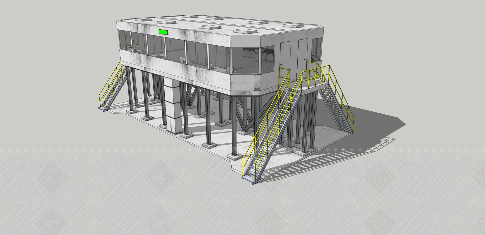 现代其他工业建筑SU模型下载【ID:1187124745】