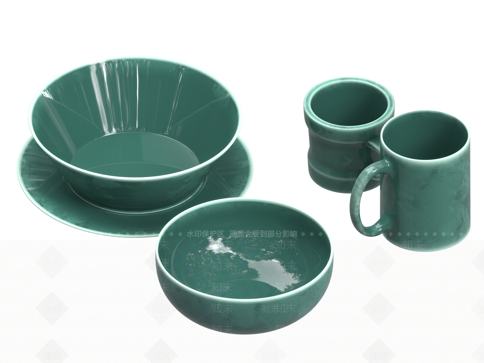 餐具3D模型下载【ID:1187124286】