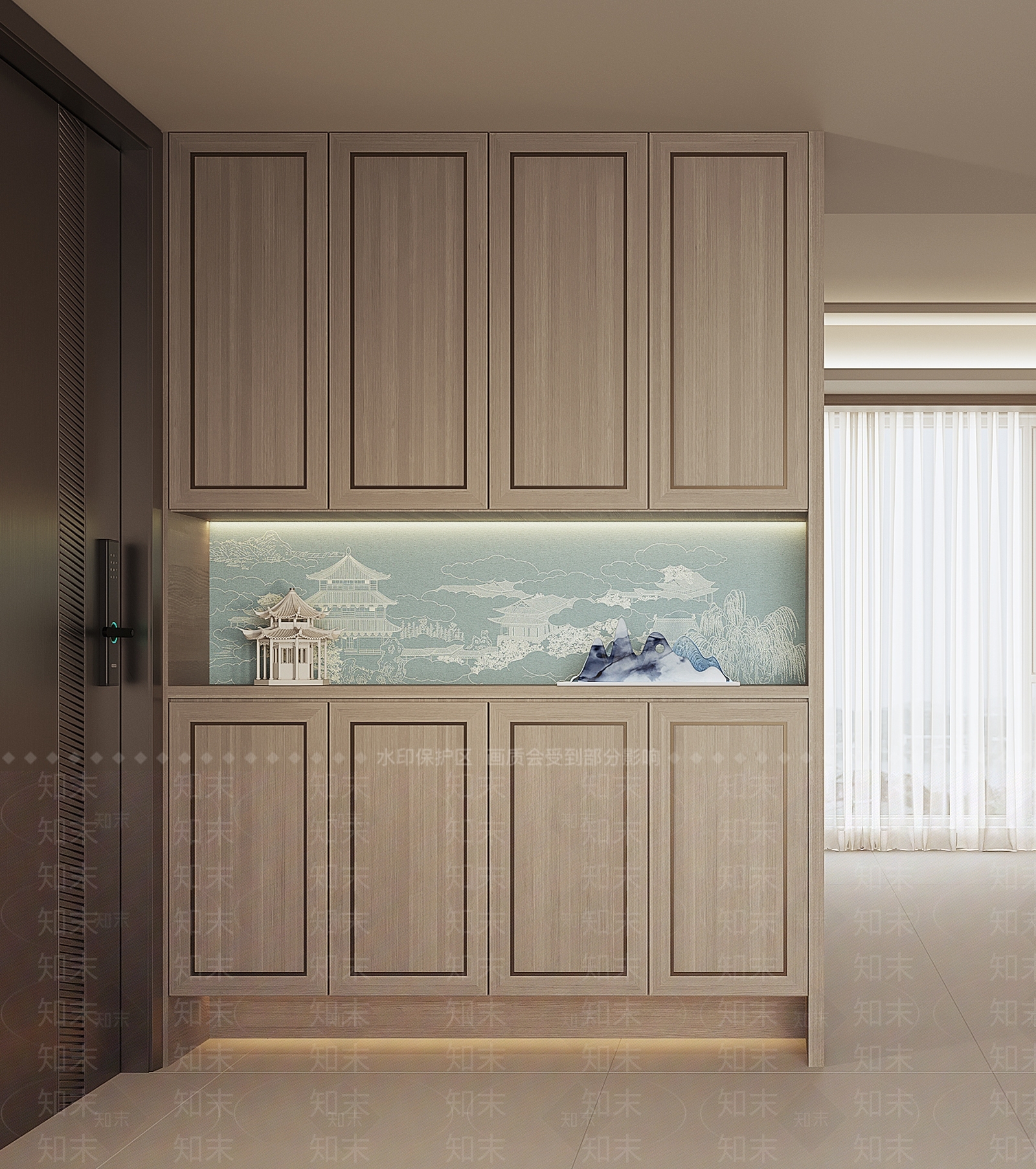 新中式鞋柜3D模型下载【ID:1187126244】
