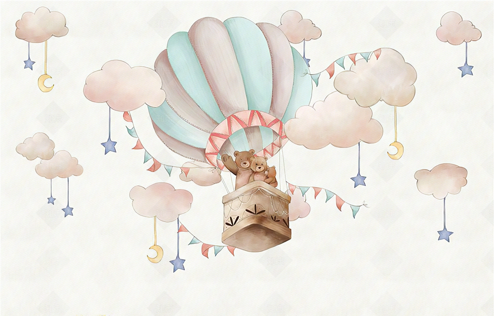 现代新中式壁纸贴图下载【ID:1187129828】