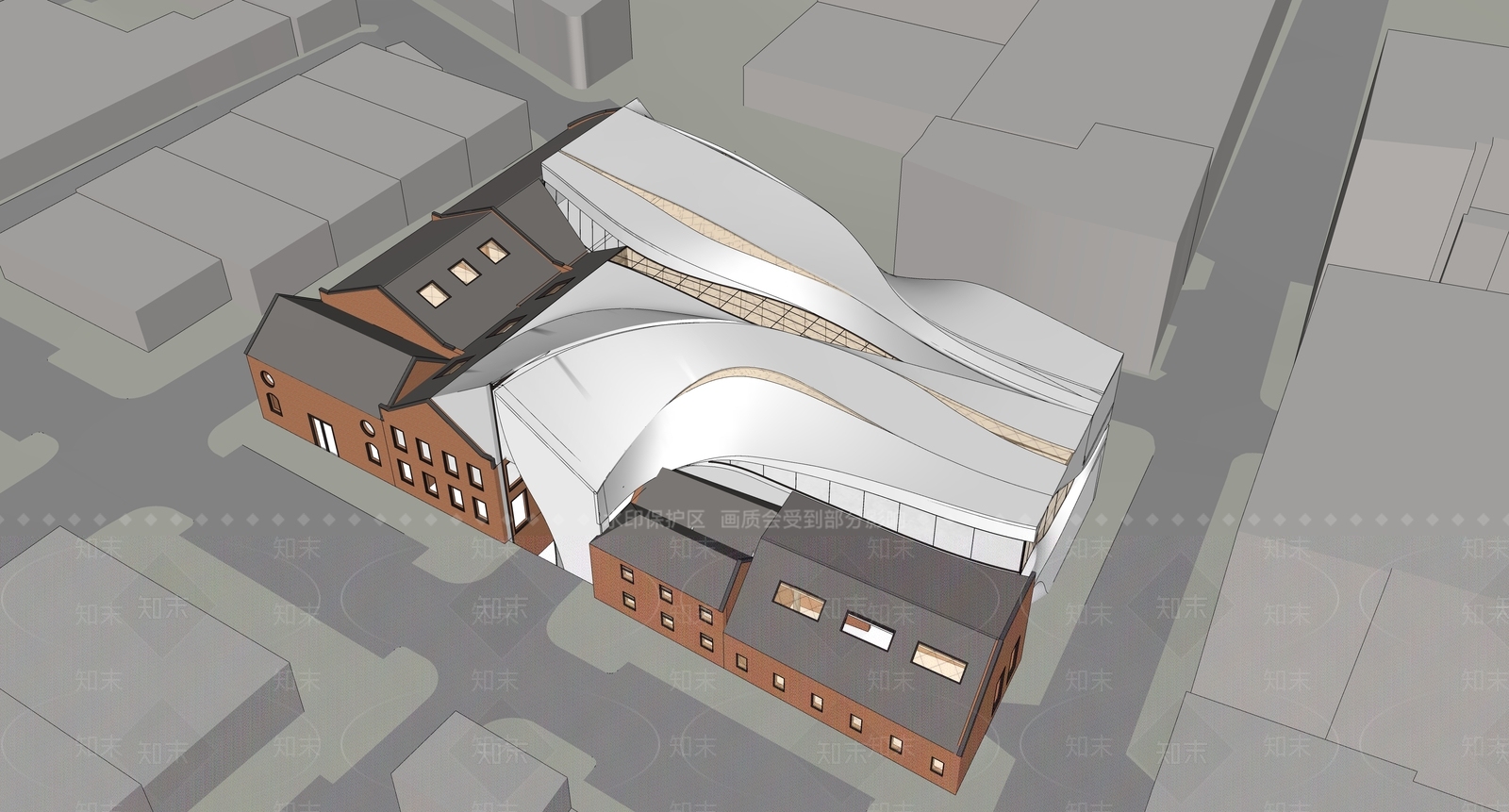 现代工业小公建SU模型下载【ID:1187140110】