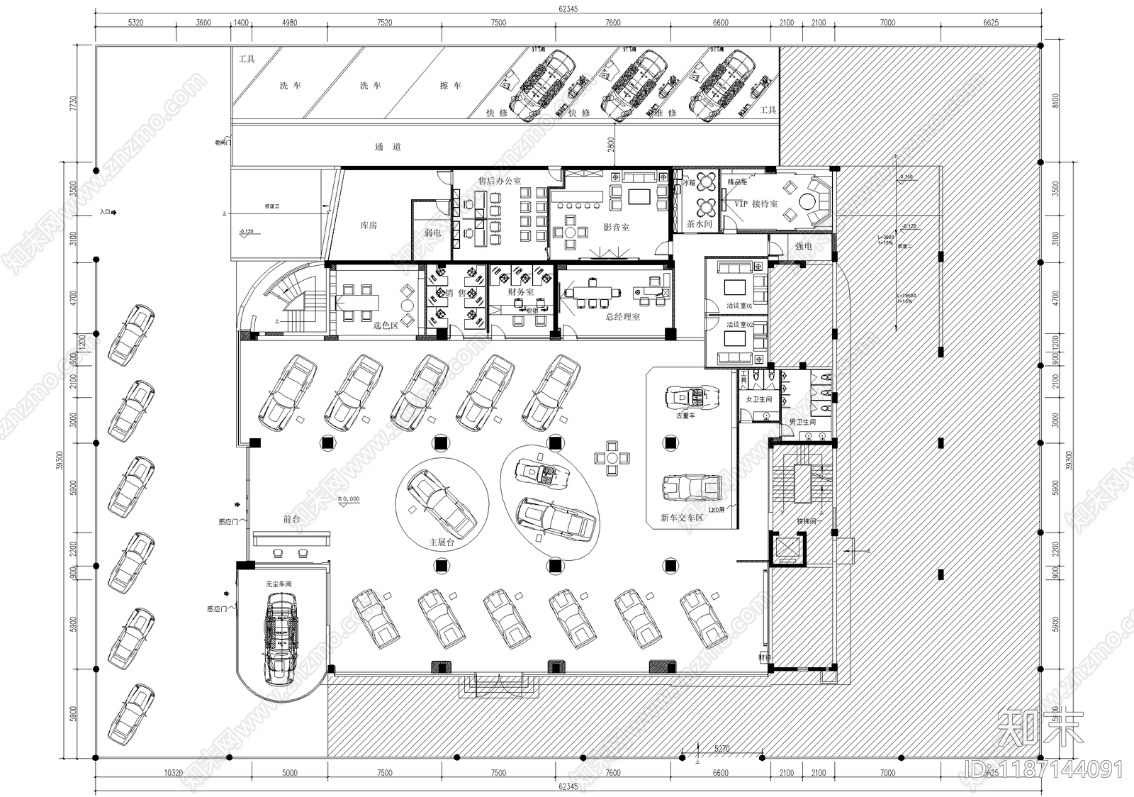 4s店施工图下载【ID:1187144091】