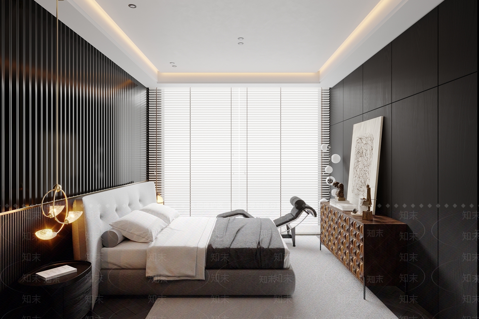 现代卧室3D模型下载【ID:1187147803】