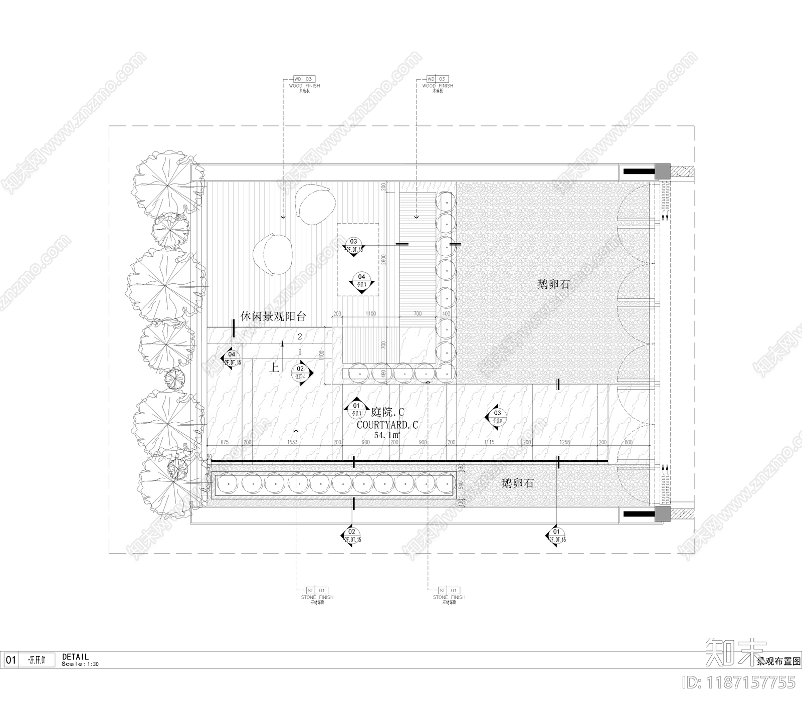 现代极简其他景观cad施工图下载【ID:1187157755】