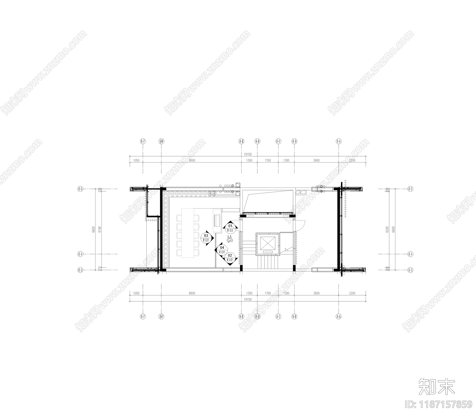 现代极简其他景观cad施工图下载【ID:1187157859】
