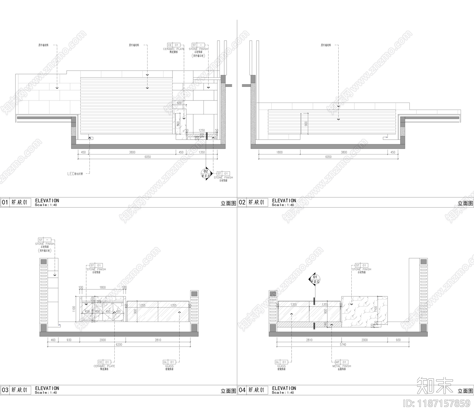 现代极简其他景观cad施工图下载【ID:1187157859】