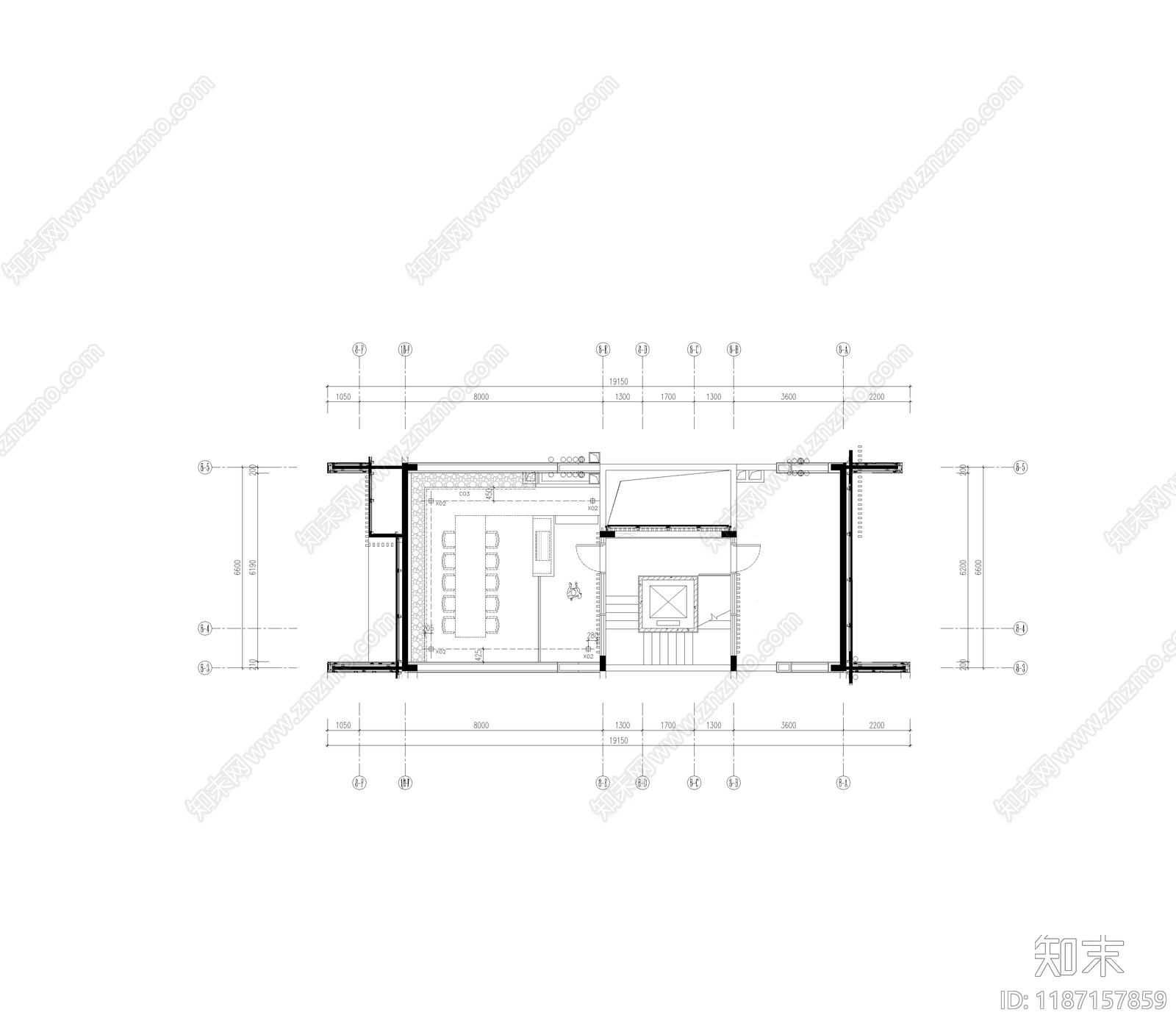 现代极简其他景观cad施工图下载【ID:1187157859】