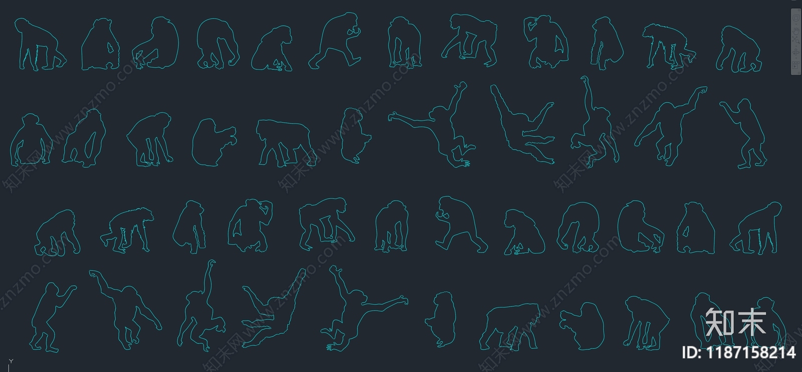 现代动物施工图下载【ID:1187158214】