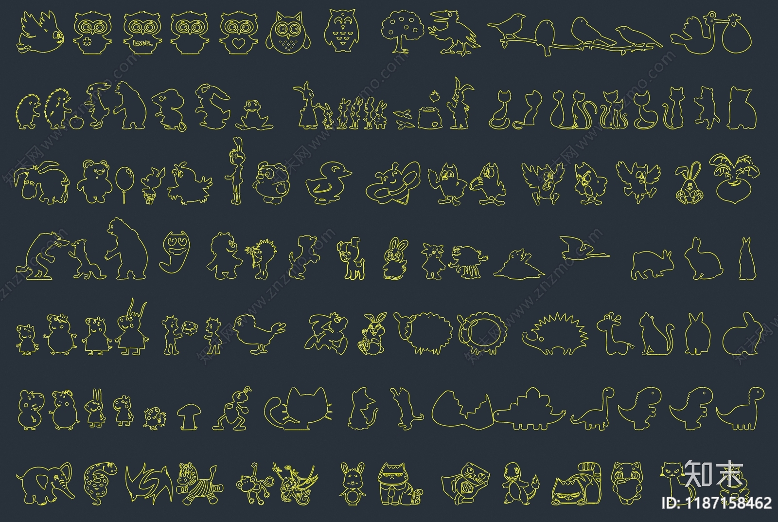 现代动物施工图下载【ID:1187158462】