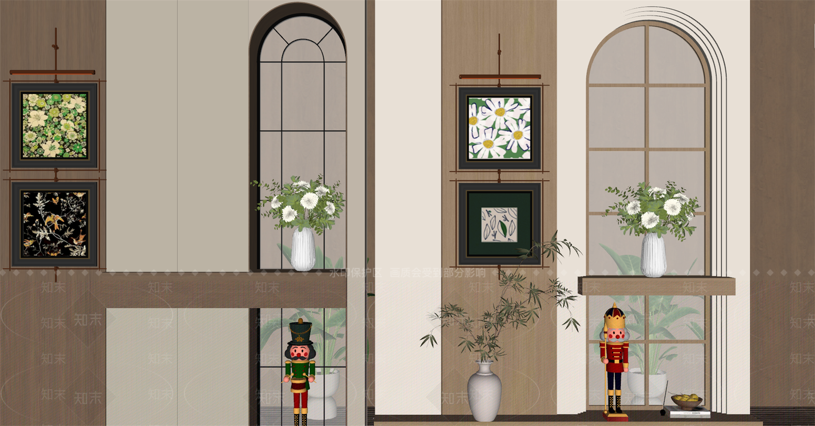 法式隔断SU模型下载【ID:1187160098】