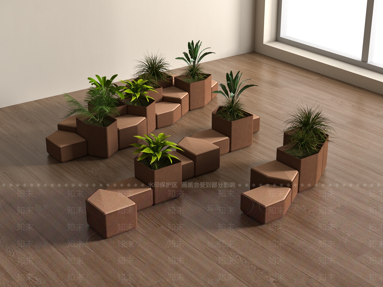 现代景观座椅3D模型下载【ID:1187161055】