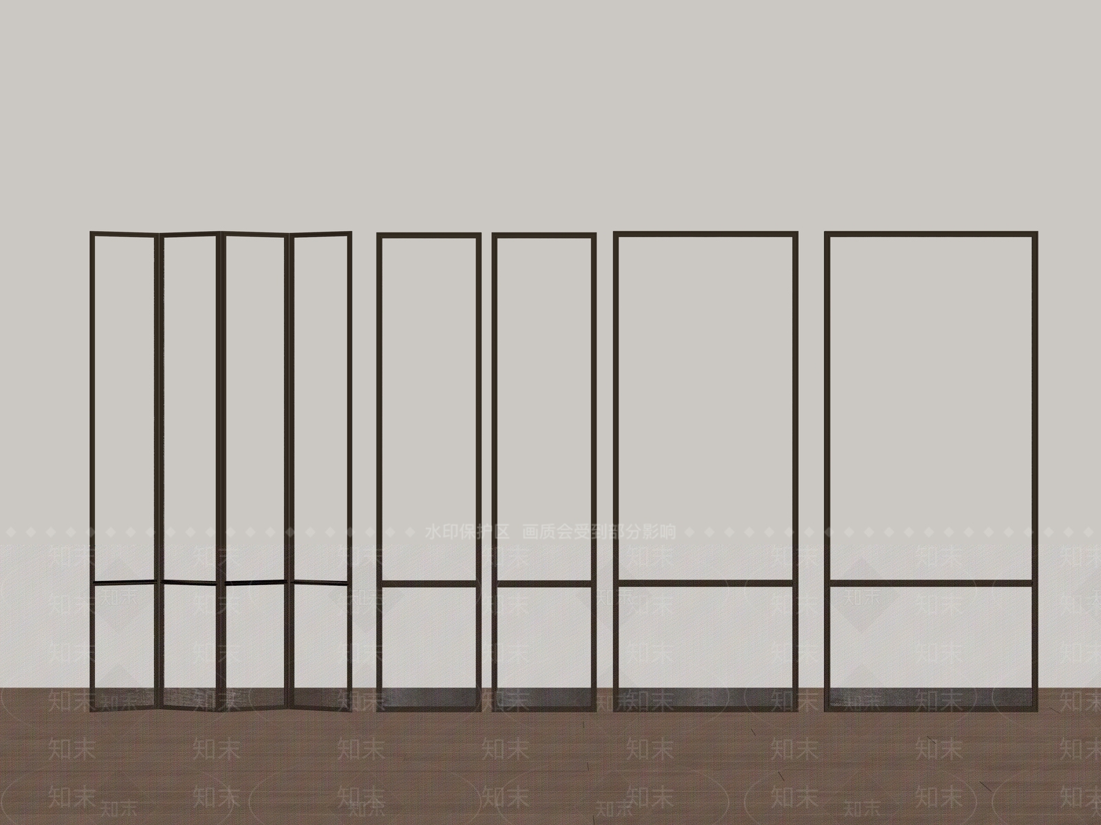 现代屏风SU模型下载【ID:1187167059】